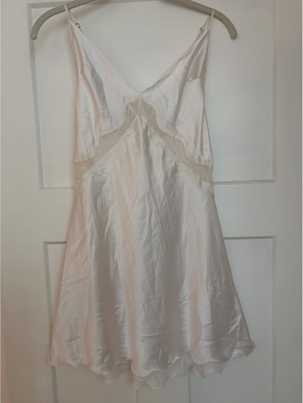 Victoria's Secret Here Comes The Bride White Satin Lace Slip Dress Size S/P